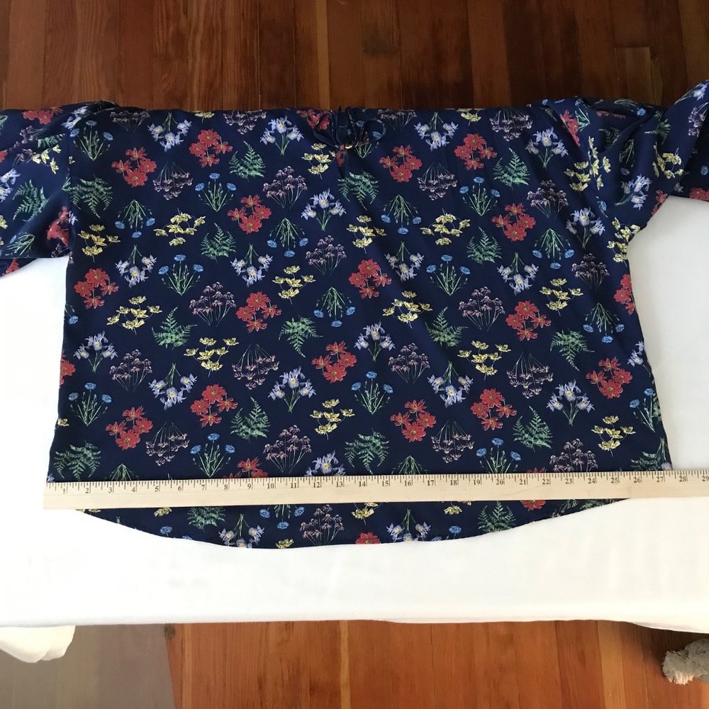 ELOQUII Floral Peasant Long Sleeve Boho Blouse Women’s Plus Size 18 -2X - Picture 11 of 16